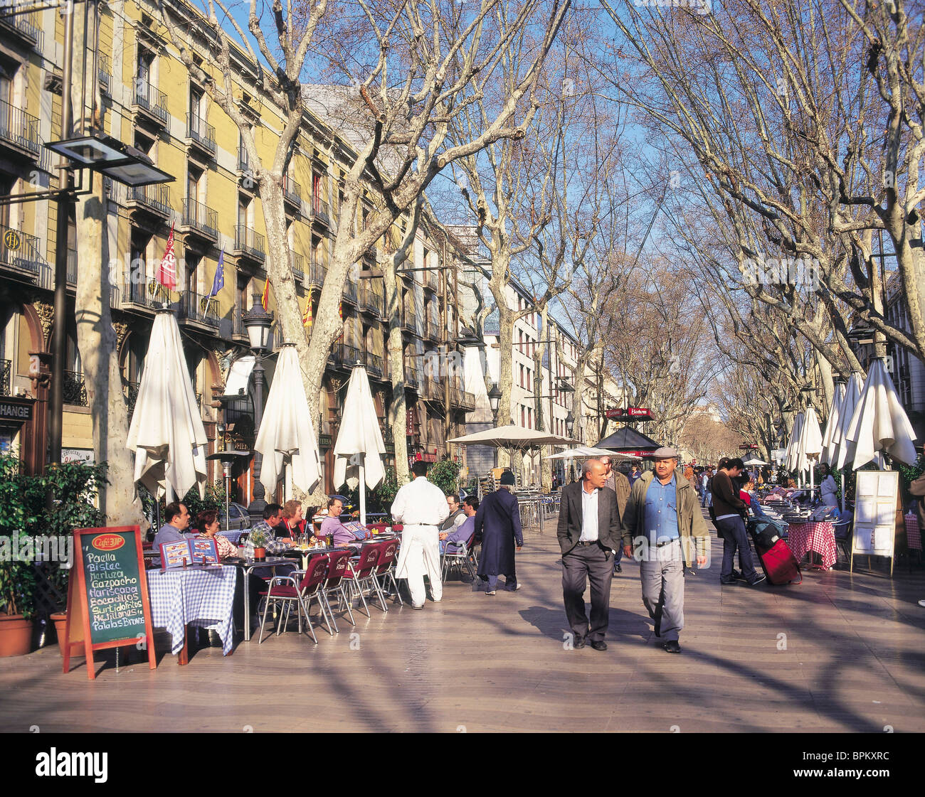 Las Ramblas, Barcelone, Espagne Banque D'Images