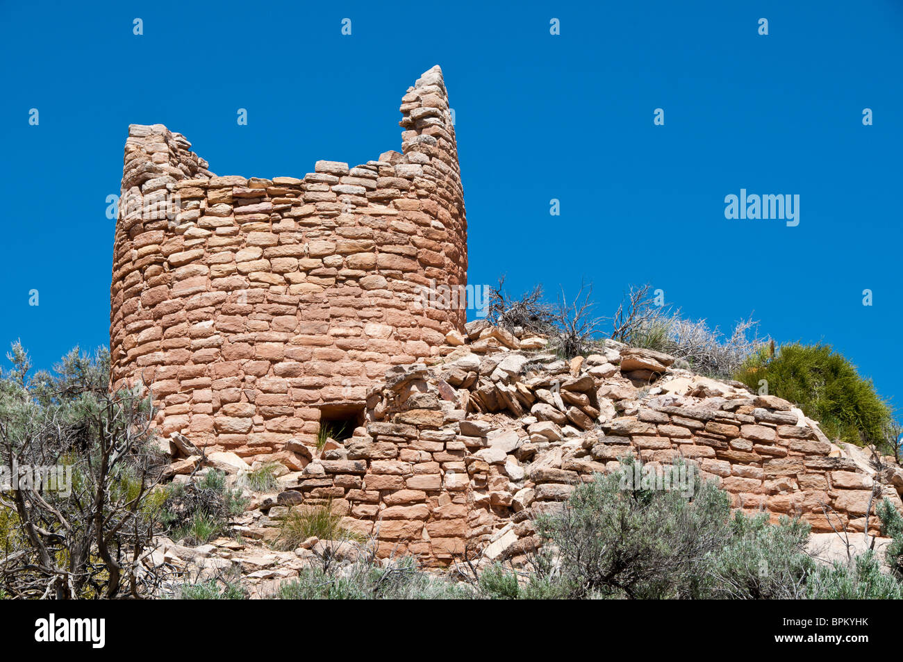 Castle Unité fardée des ruines, au nord-ouest de Hovenweep National Monument Cortez, Colorado. Banque D'Images