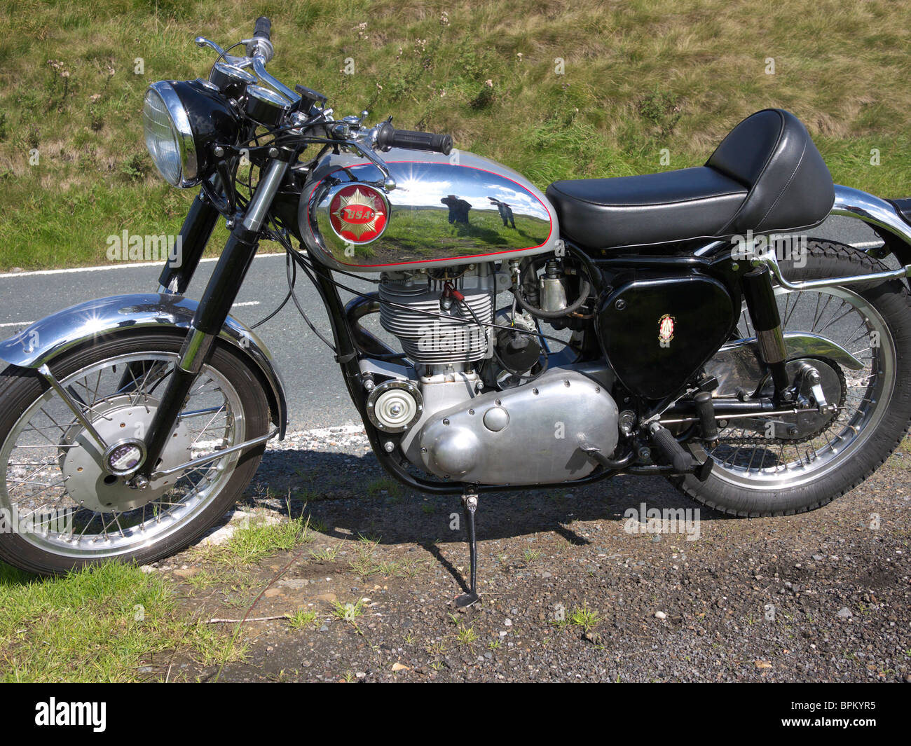 Vintage Classic BSA Rocket Gold Star moto, Angleterre, Royaume-Uni. Banque D'Images