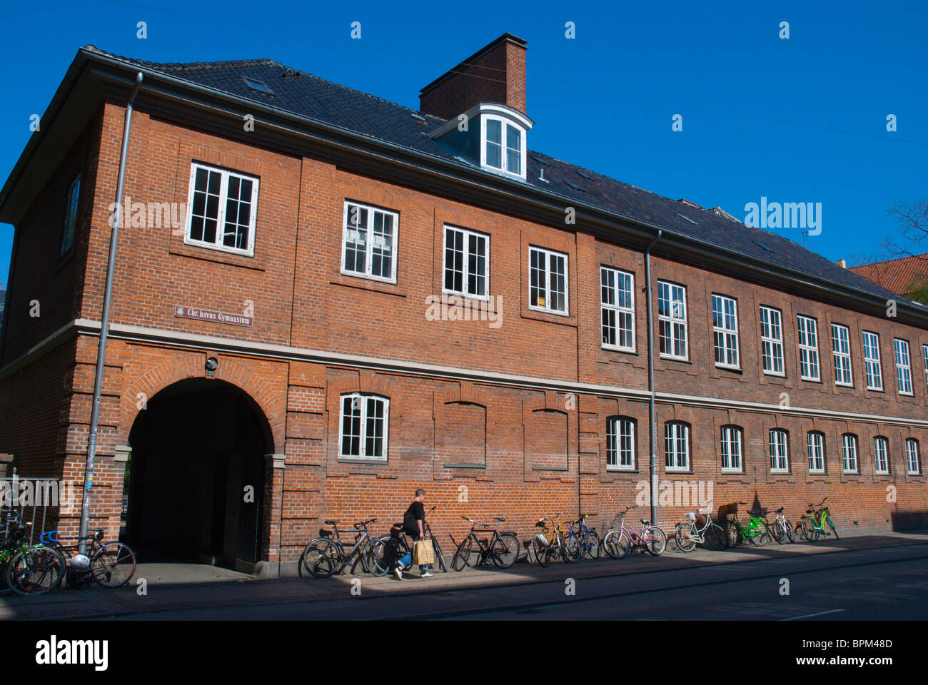 Christianshavns Gymnasium high school école secondaire supérieure Europe Danemark Copenhague Banque D'Images
