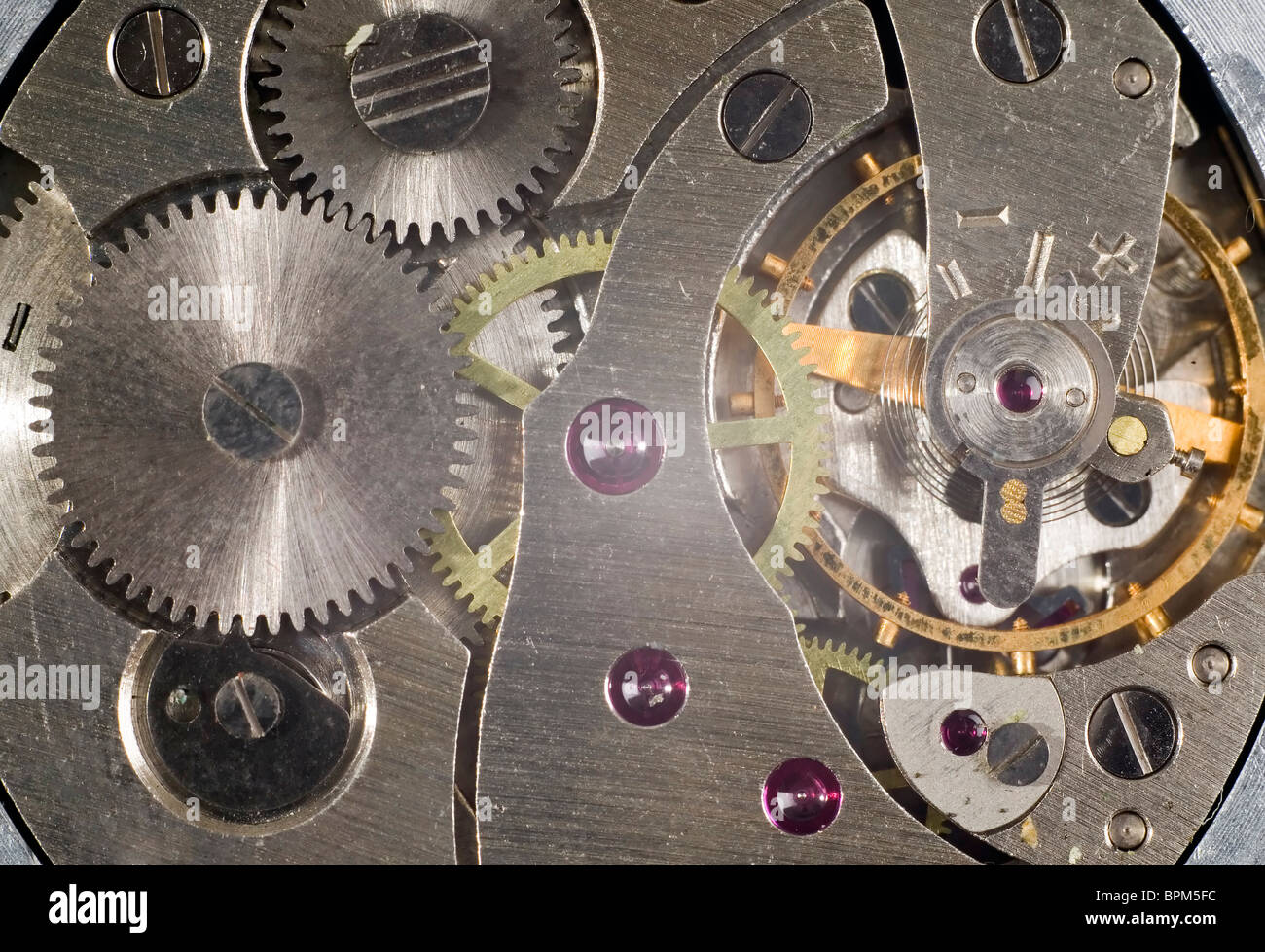 Mécanisme d'une horloge, technologie concept rétro Banque D'Images