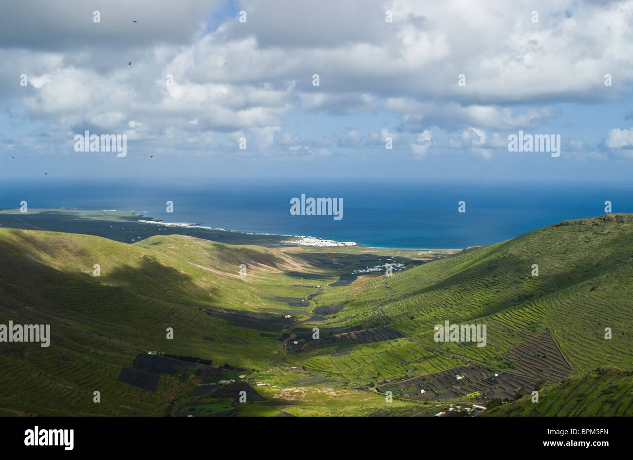Green Valley près de Haria sur île de Lanzarote, Espagne. modifier Usuń napis Banque D'Images