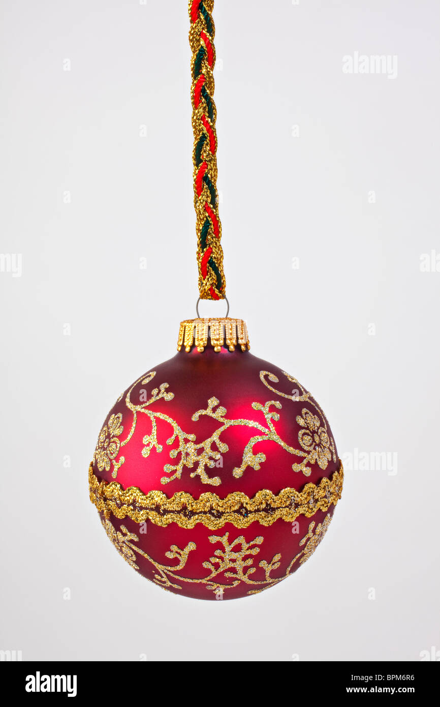 Ornement de Noël Décoration rouge Banque D'Images