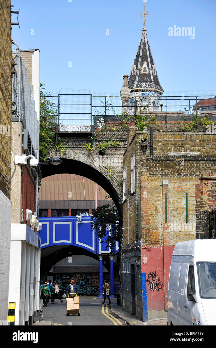Scène de rue, Electric Lane, Brixton, London Borough of Lambeth, Greater London, Angleterre, Royaume-Uni Banque D'Images