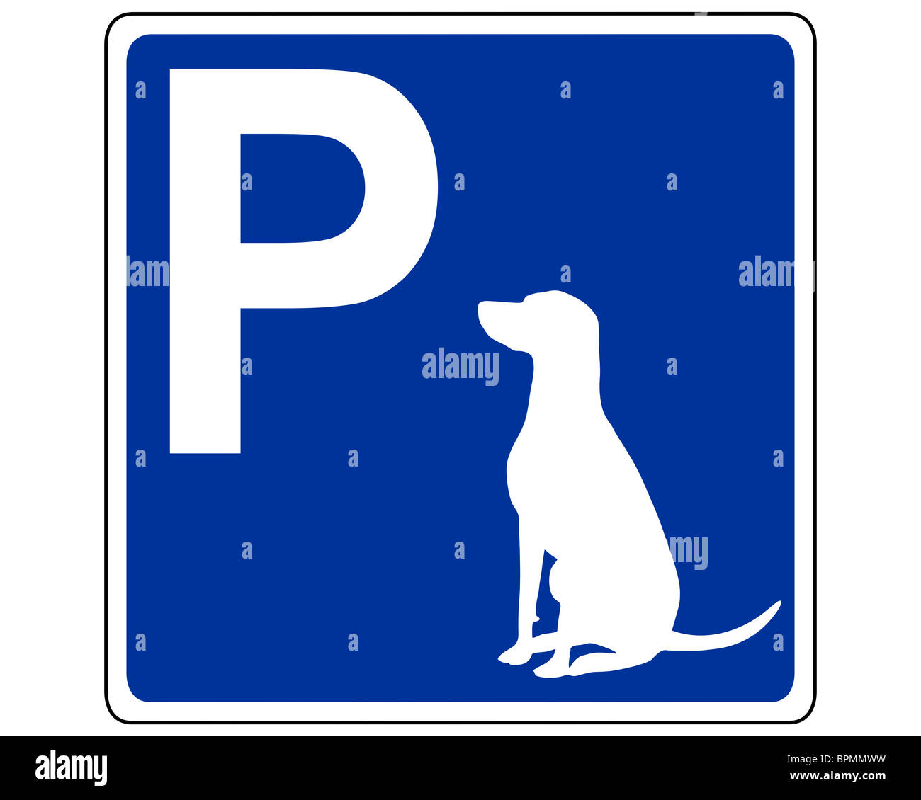 Panneau de circulation pour les chiens Banque D'Images