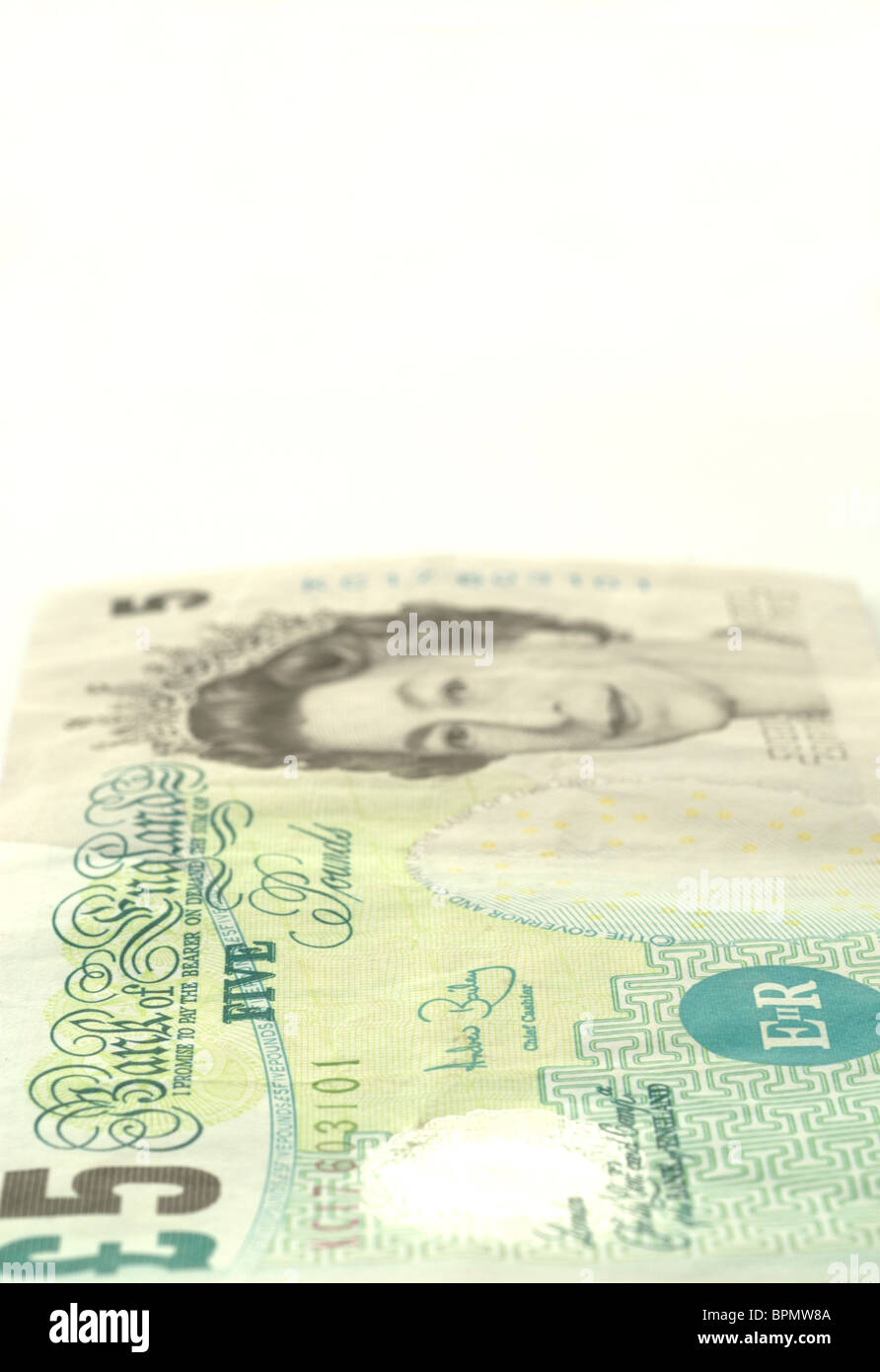 Billet de cinq livres Banque D'Images