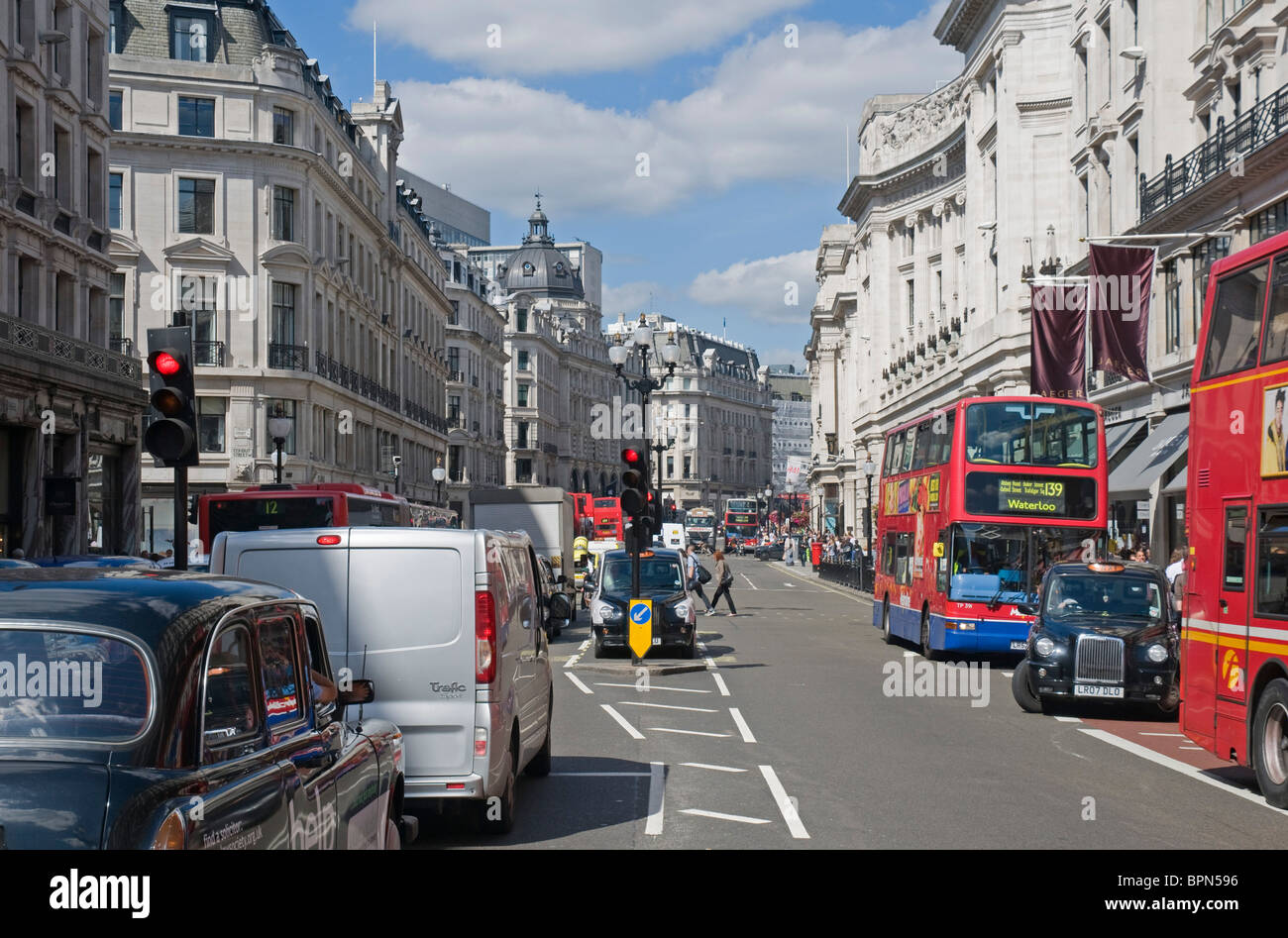 Regent Street, Londres W1, Royaume-Uni Banque D'Images