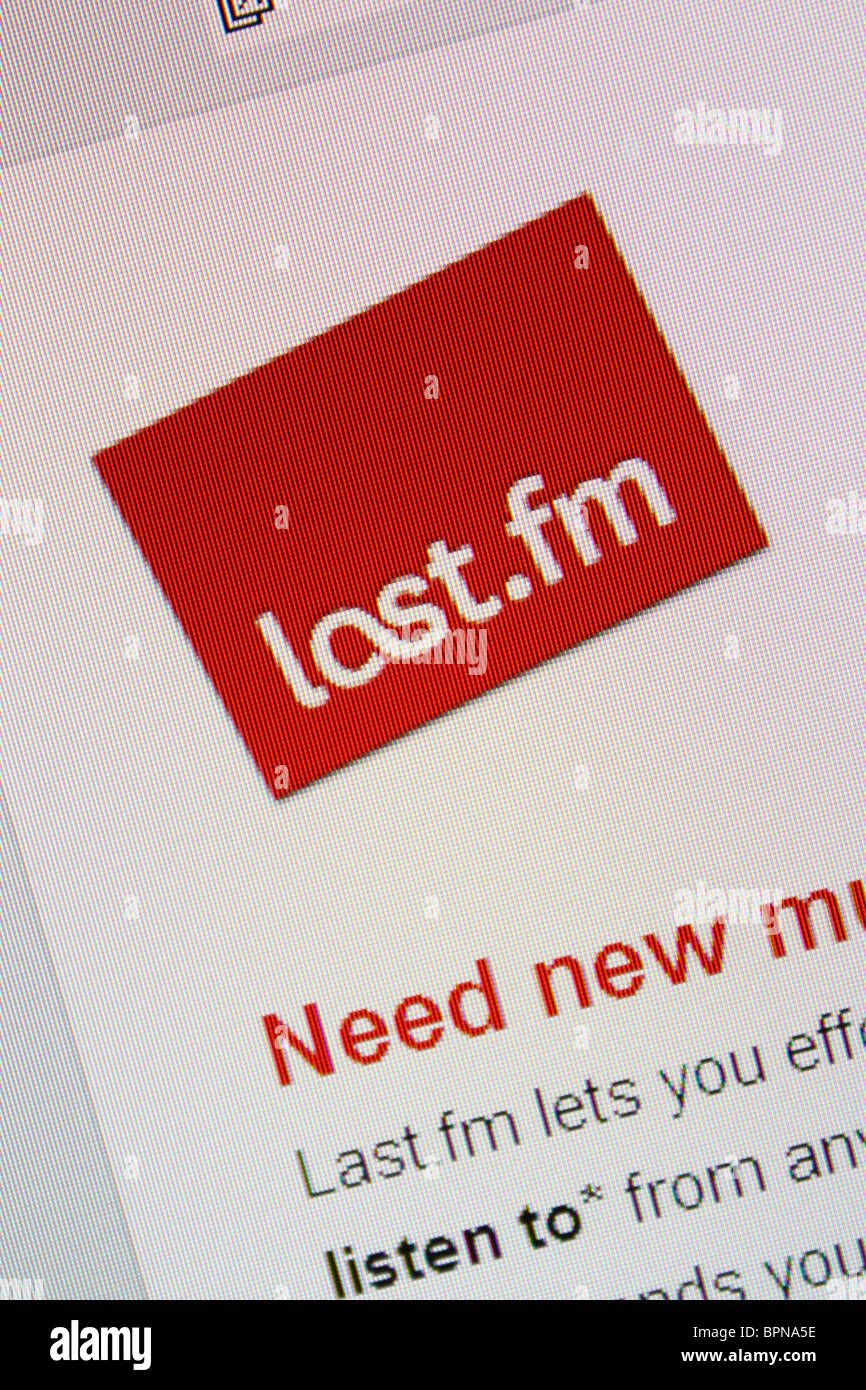 Last.fm radio Internet gratuit en ligne Banque D'Images