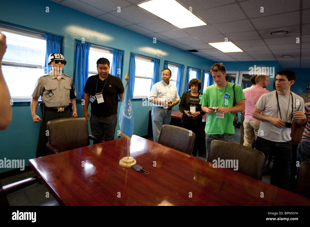 Panmunjom, dans la zone démilitarisée (DMZ) entre la Corée du Sud et du Nord. Banque D'Images