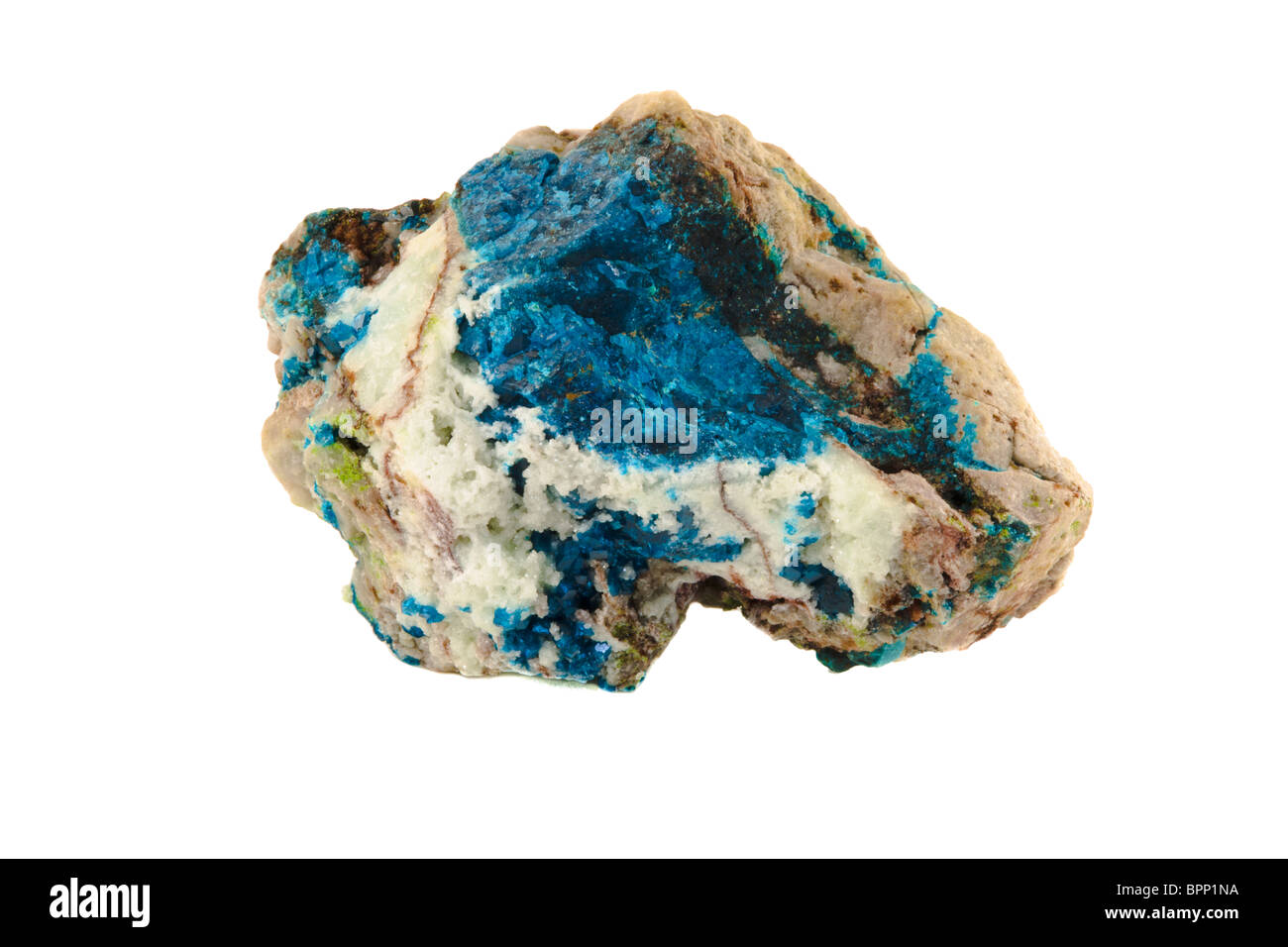 Jasper Bleu Azurite Malachite apatite minéral cristal de roche en pierre trouvés dans les "Rocky Mountains" Banque D'Images