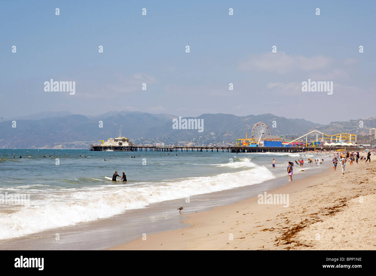 La plage de Santa Monica en Californie, USA Banque D'Images
