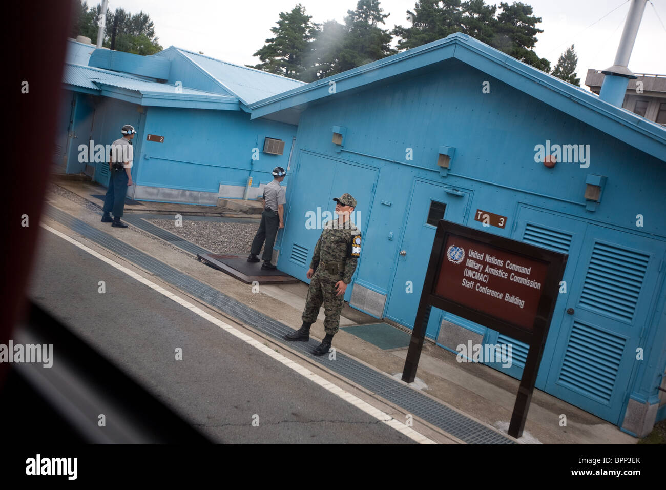 La zone démilitarisée (DMZ) entre la Corée du Sud et du Nord, 2010. La DMZ est situé sur le 38e parallèle. Banque D'Images