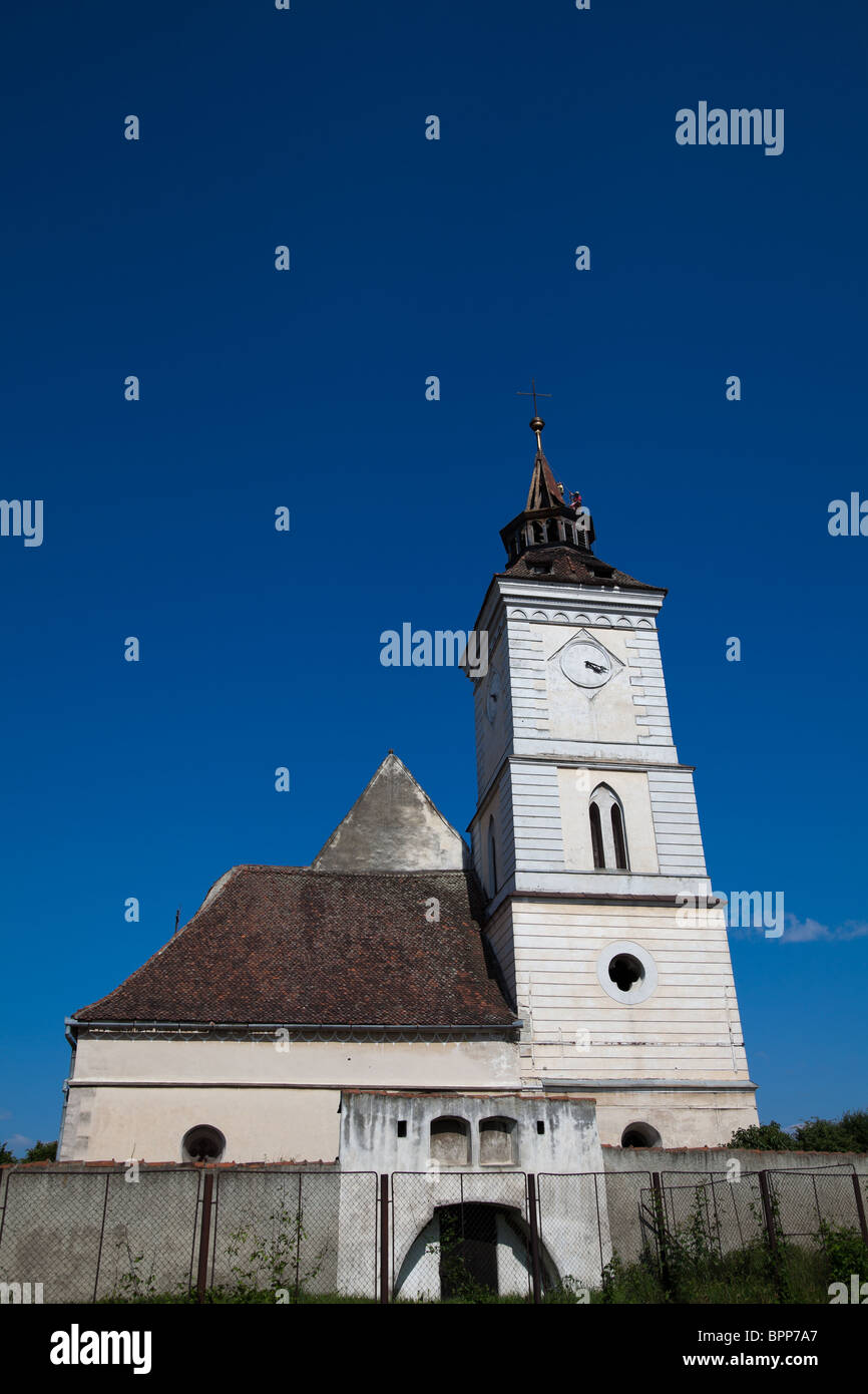Bartolomeu Église fortifiée dans la ville de Brasov, Roumanie. Banque D'Images