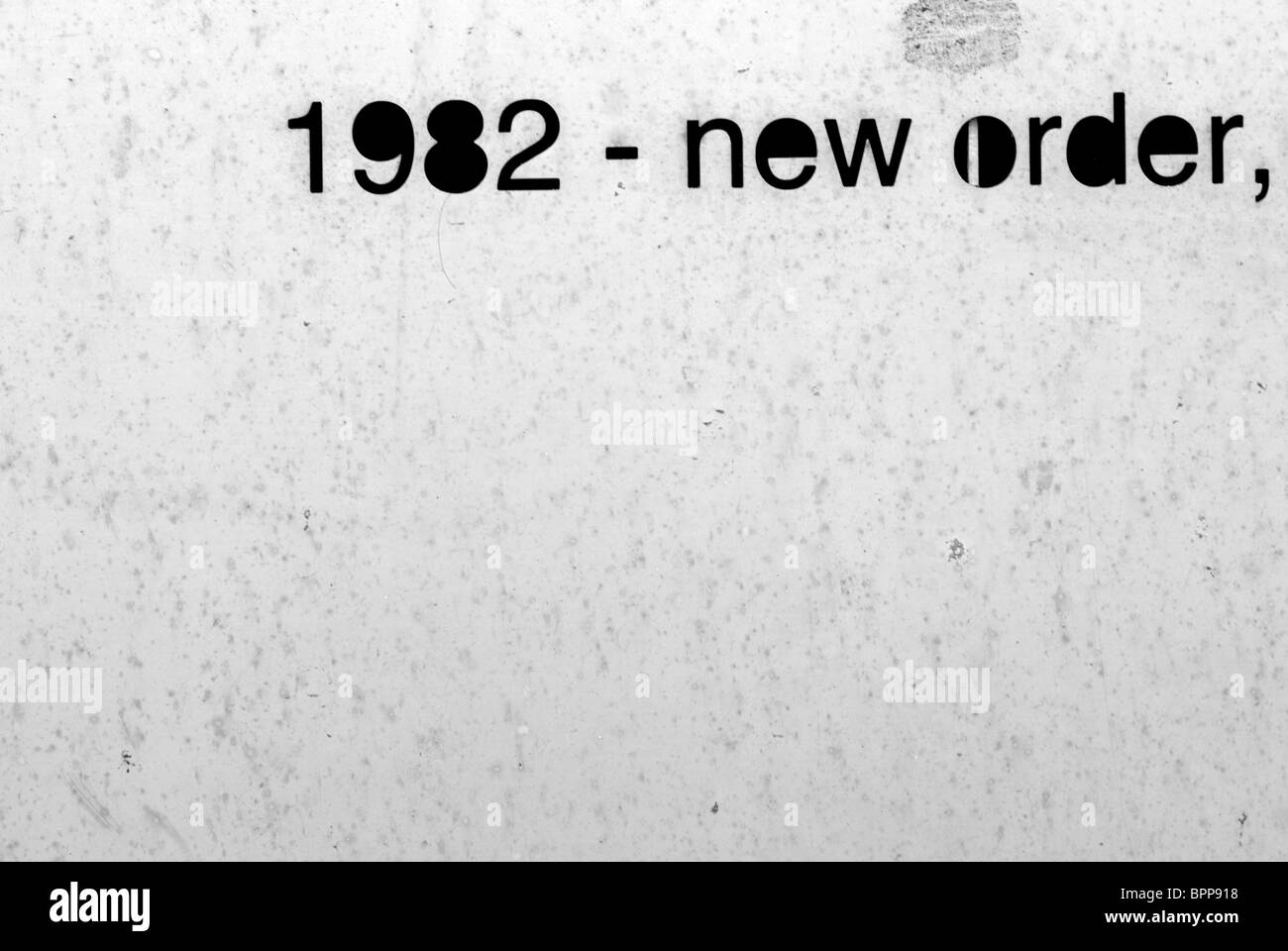 Nouvel ordre 1982 Banque D'Images