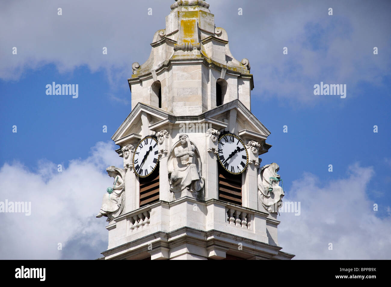 Tour de l'horloge, l'Hôtel de ville de Lambeth, Brixton Hill, Brixton, London Borough of Lambeth, Greater London, Angleterre, Royaume-Uni Banque D'Images