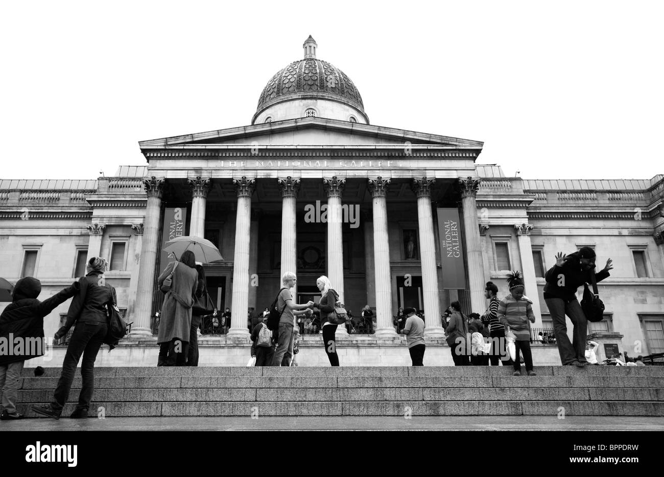National Gallery, Trafalgar Square, London, UK Banque D'Images