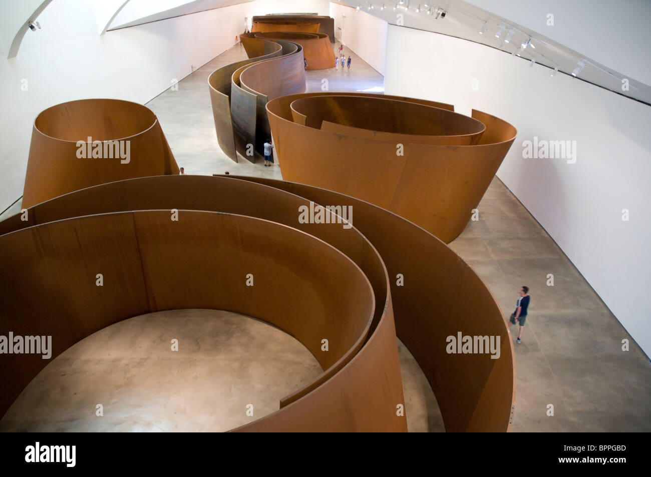 Le Musée Guggenheim de Bilbao : Euskadi - pais vasco, ESPAGNE La question de temps, Richard Serra Banque D'Images