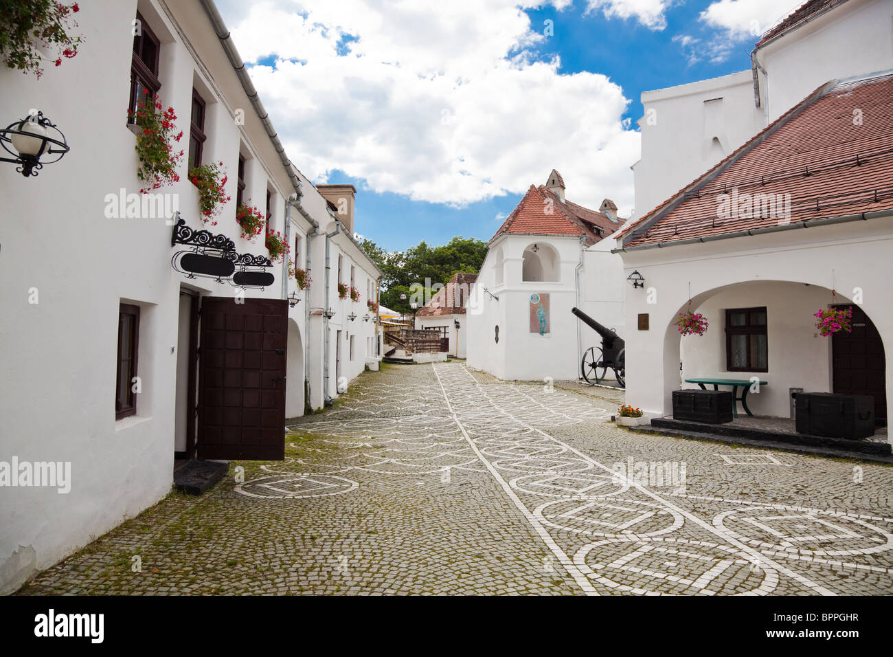 Le château sur la Colline Cetatuia à Brasov, Roumanie. Banque D'Images