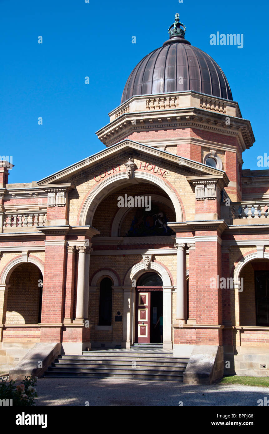 Entrée de l'ancien Palais de justice NSW Australie Goulburn Banque D'Images