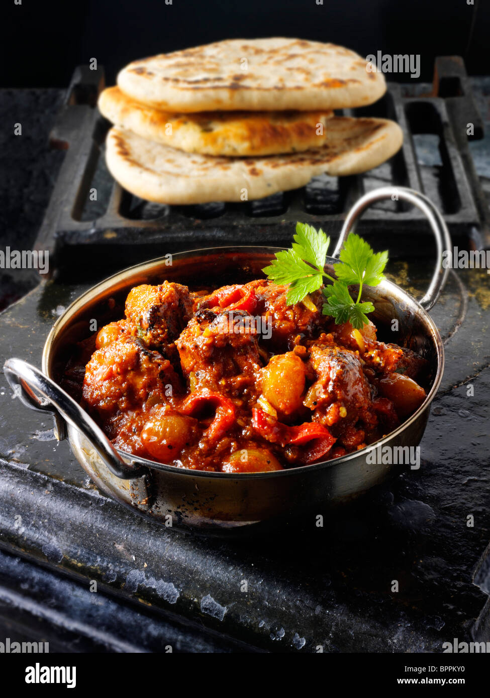 Piri Piri Poulet au curry et riz, Recette cuisine indienne photos, images et photos Banque D'Images