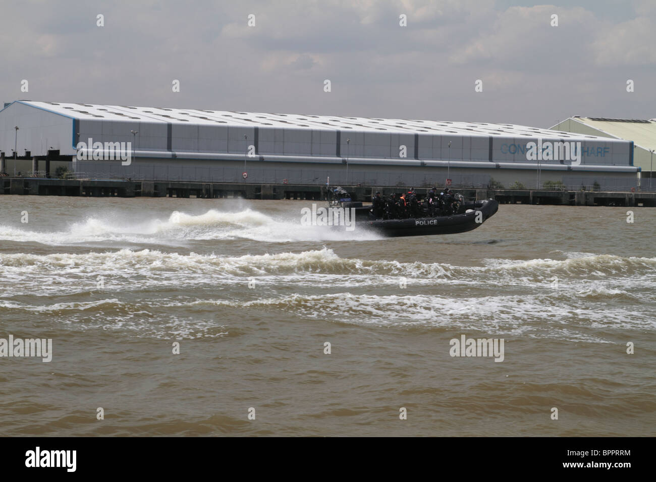 Bateau de police, Tamise Banque D'Images