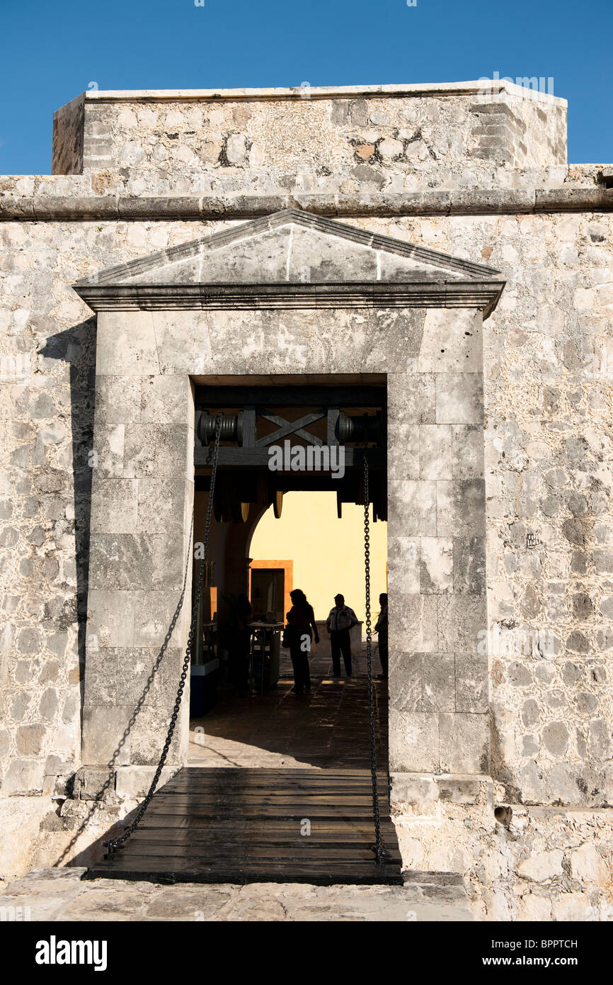 Fuerte San Miguel Museum, Campeche, le Yucatan, Mexique Banque D'Images