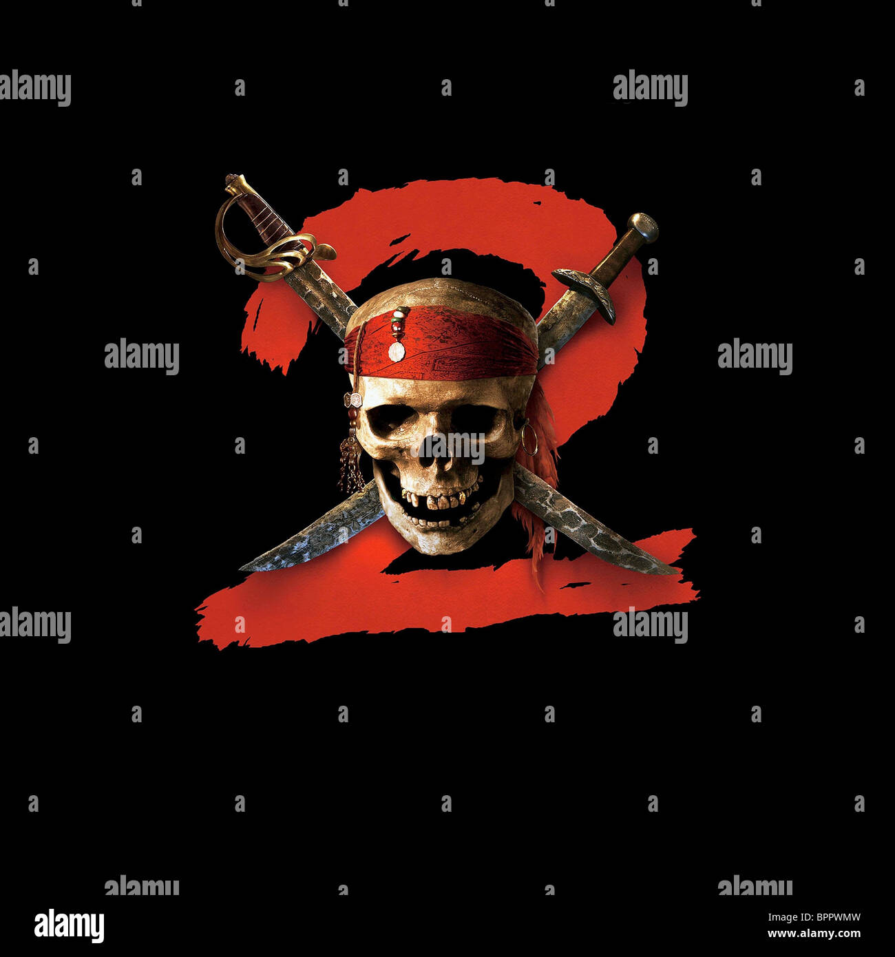Pirate Skull Film Title Pirates Of The Caribbean Banque d