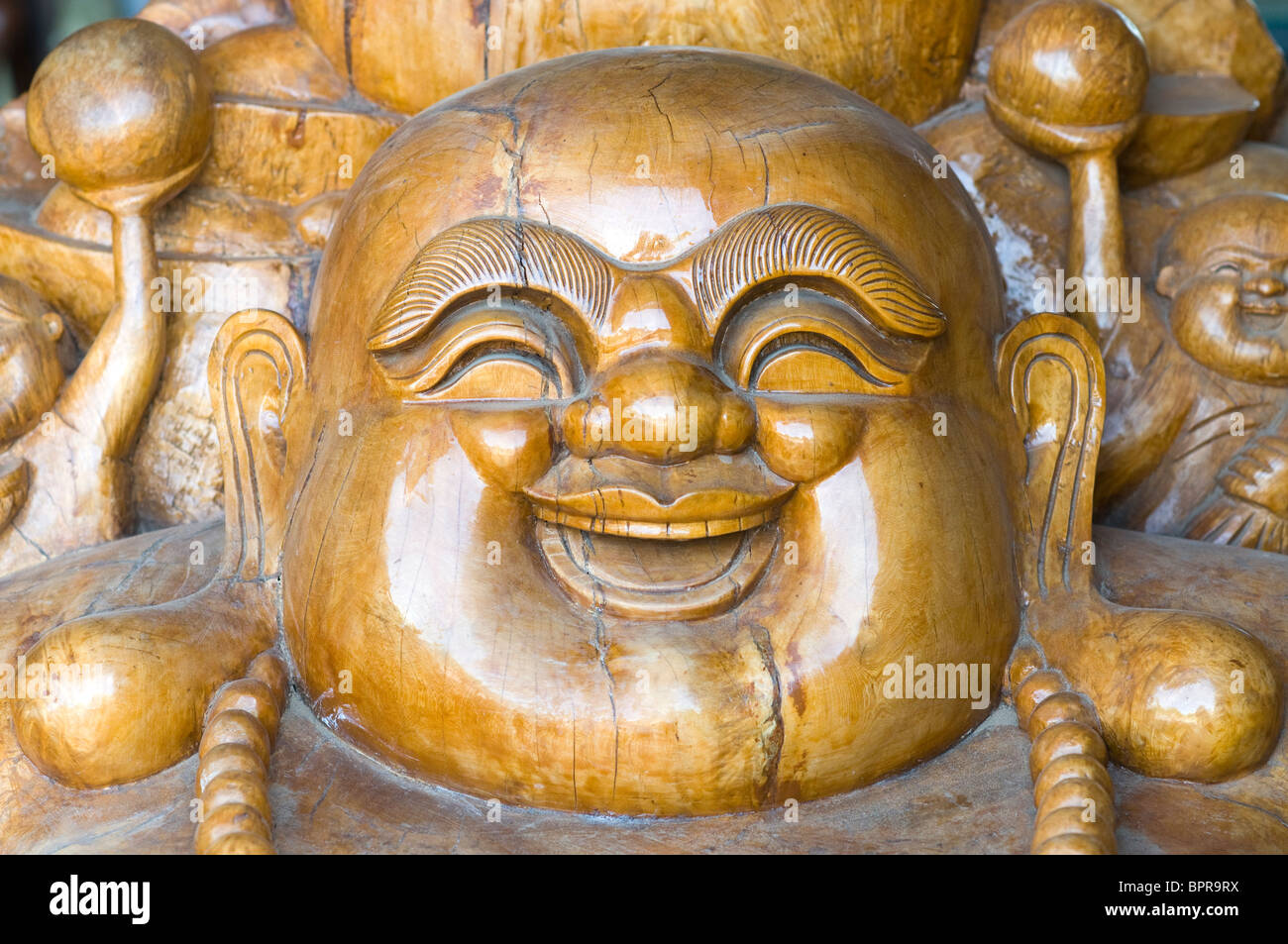 Atelier d'artisanat sculpture, Phlauv 1, Battambang, Cambodge Banque D'Images
