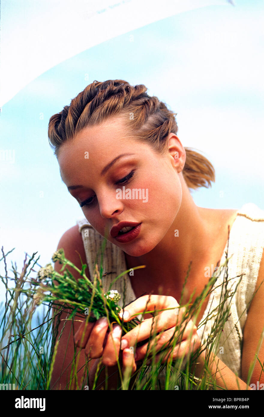 Beauté Naturelle Et Cheveux Banque D'Images