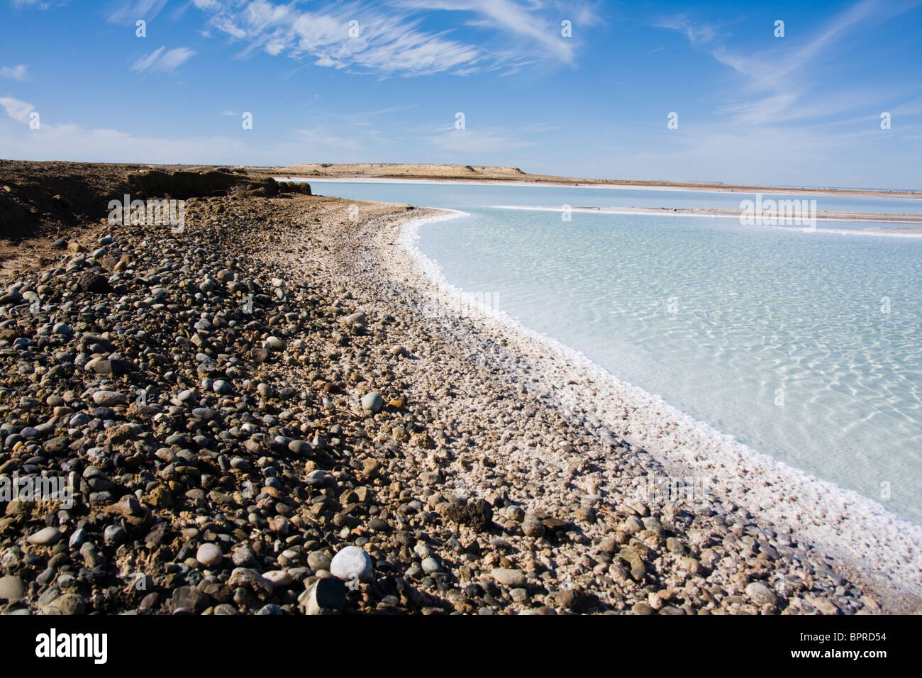 Sel naturel sur les rives de la Laguna San Ignacio, Baja California, Mexique. Banque D'Images