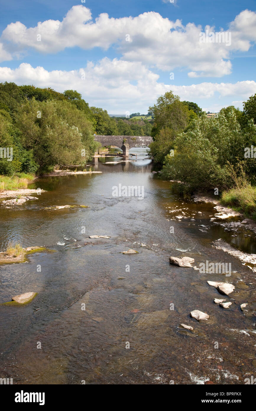 La rivière Usk, près de Brecon ; Pays de Galles Banque D'Images