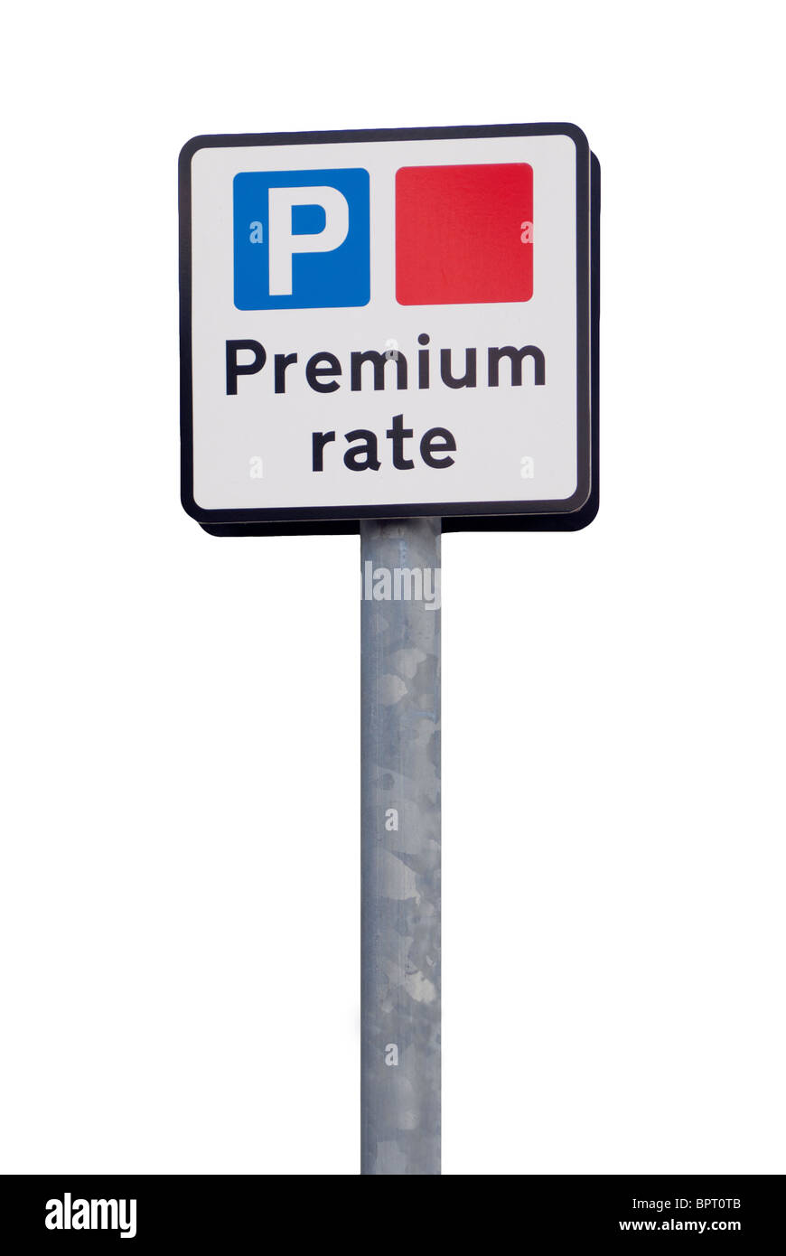 Taux de cotisation Parking Sign Banque D'Images