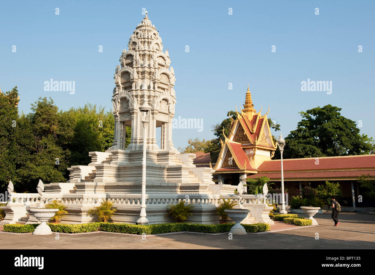 Son Altesse Royale le Kantha Bopha Stupa, du Palais Royal, Phnom Penh, Cambodge Banque D'Images