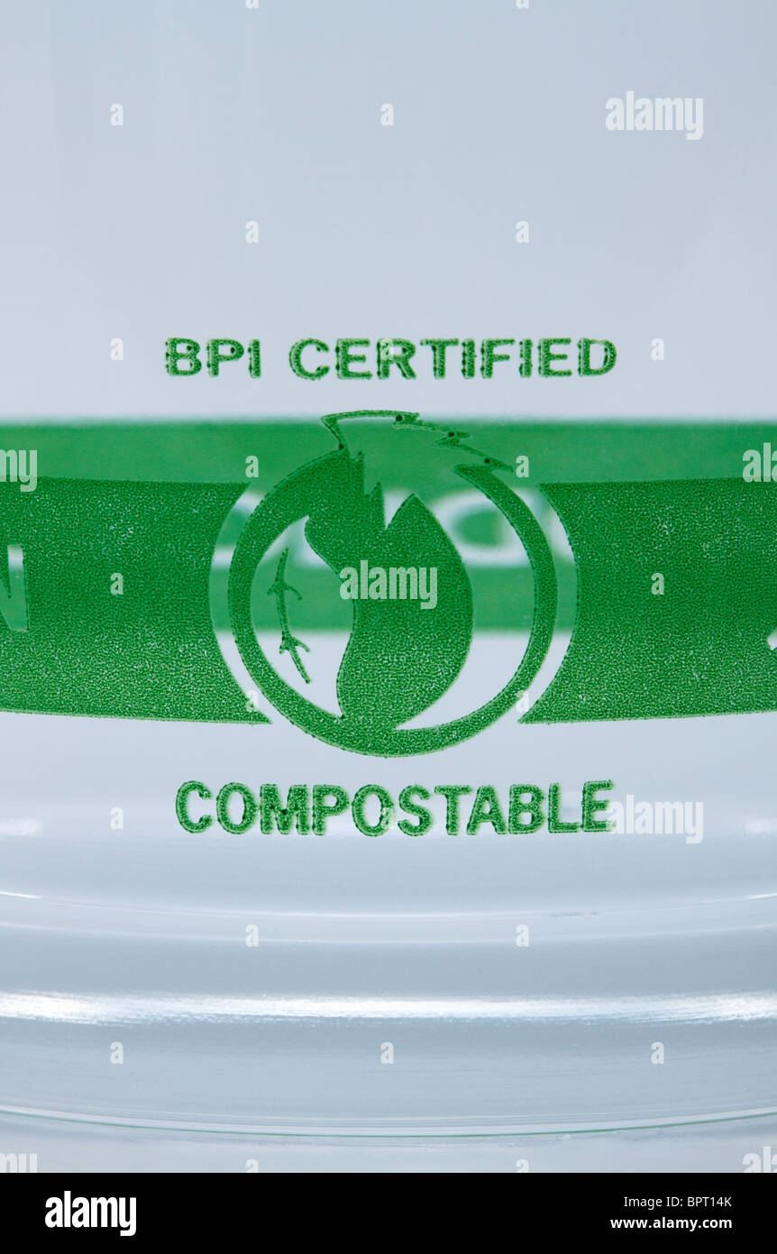 Bioplastique fabriqué à partir de la pac Banque D'Images