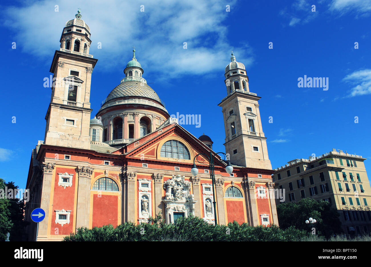 Basilica di Santa Maria Assunta (Genova) fu progettata nel 1522 dall'architetto perugino Galeazzo Alessi. Banque D'Images