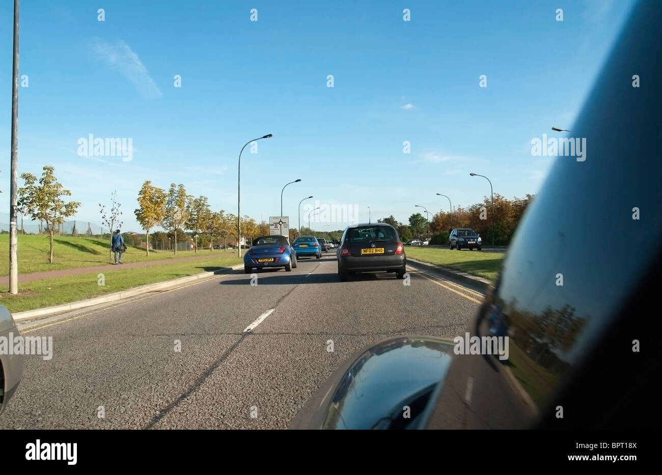 Le trafic de banlieue Banque D'Images