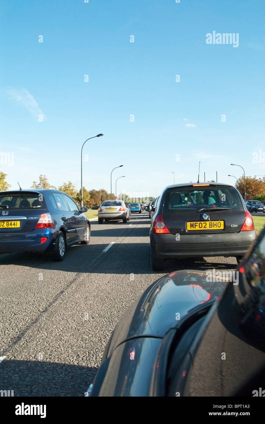 Le trafic de banlieue Banque D'Images