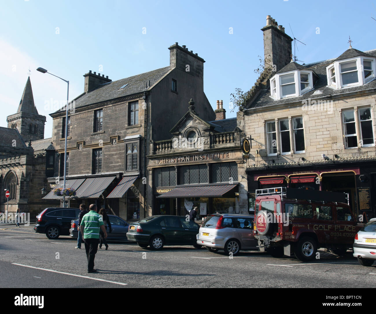 Scène de rue à St Andrews fife ecosse septembre 2010 Banque D'Images