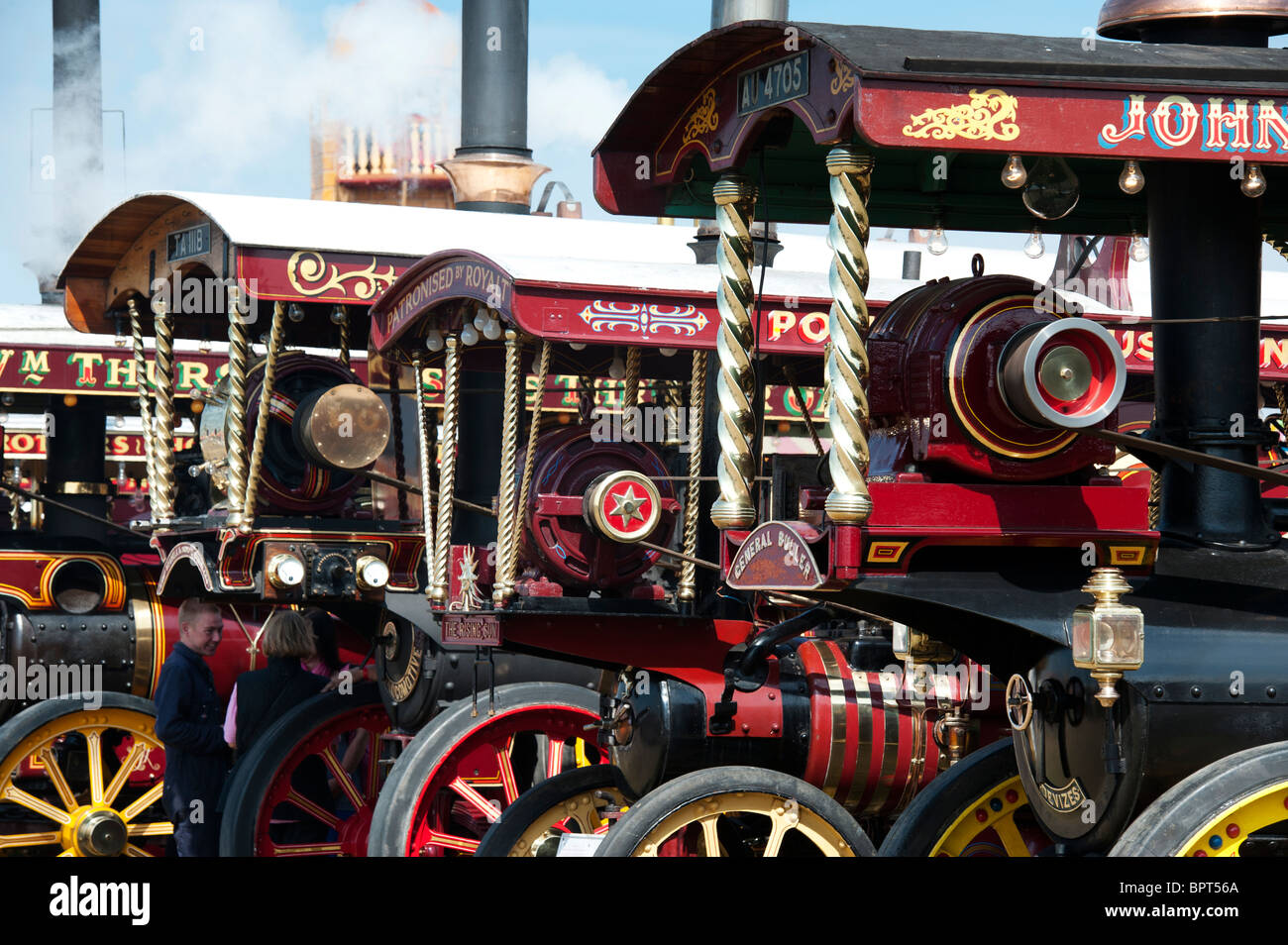 Engin Showmans à moteurs de traction au Great Dorset steam fair 2010, Angleterre Banque D'Images