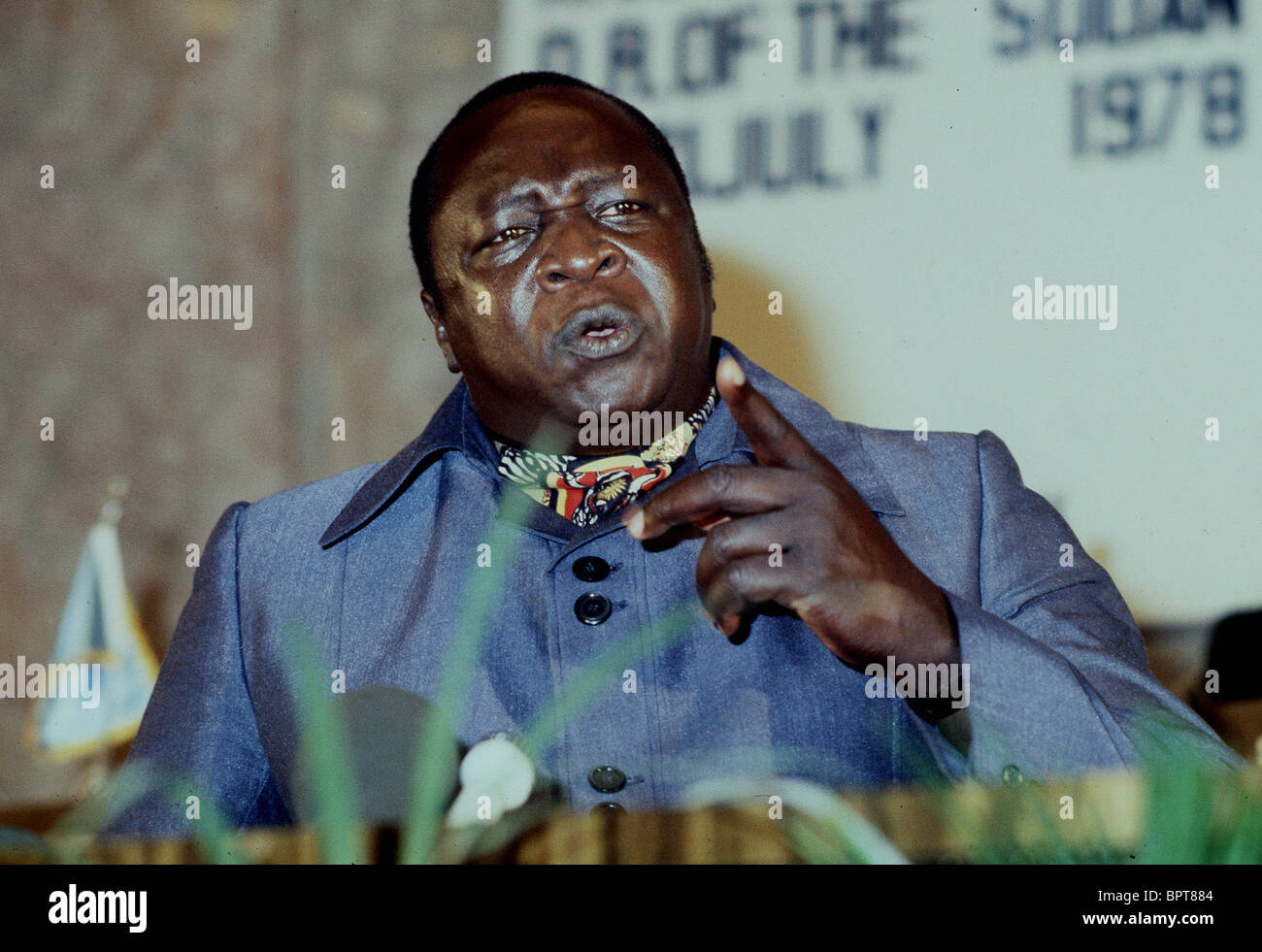 Président de l'Ouganda d'Idi Amin, 03 juillet 1978 Banque D'Images