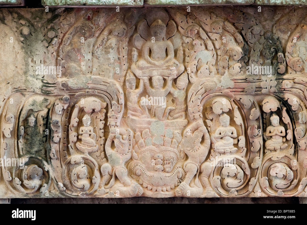 Ruines du temple Ta Prohm, Tonle Bati, Takeo, au Cambodge Banque D'Images