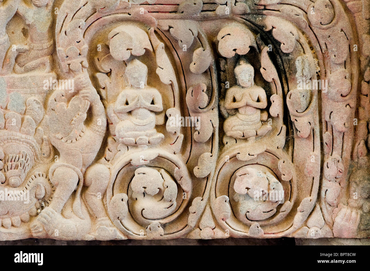 Ruines du temple Ta Prohm, Tonle Bati, Takeo, au Cambodge Banque D'Images