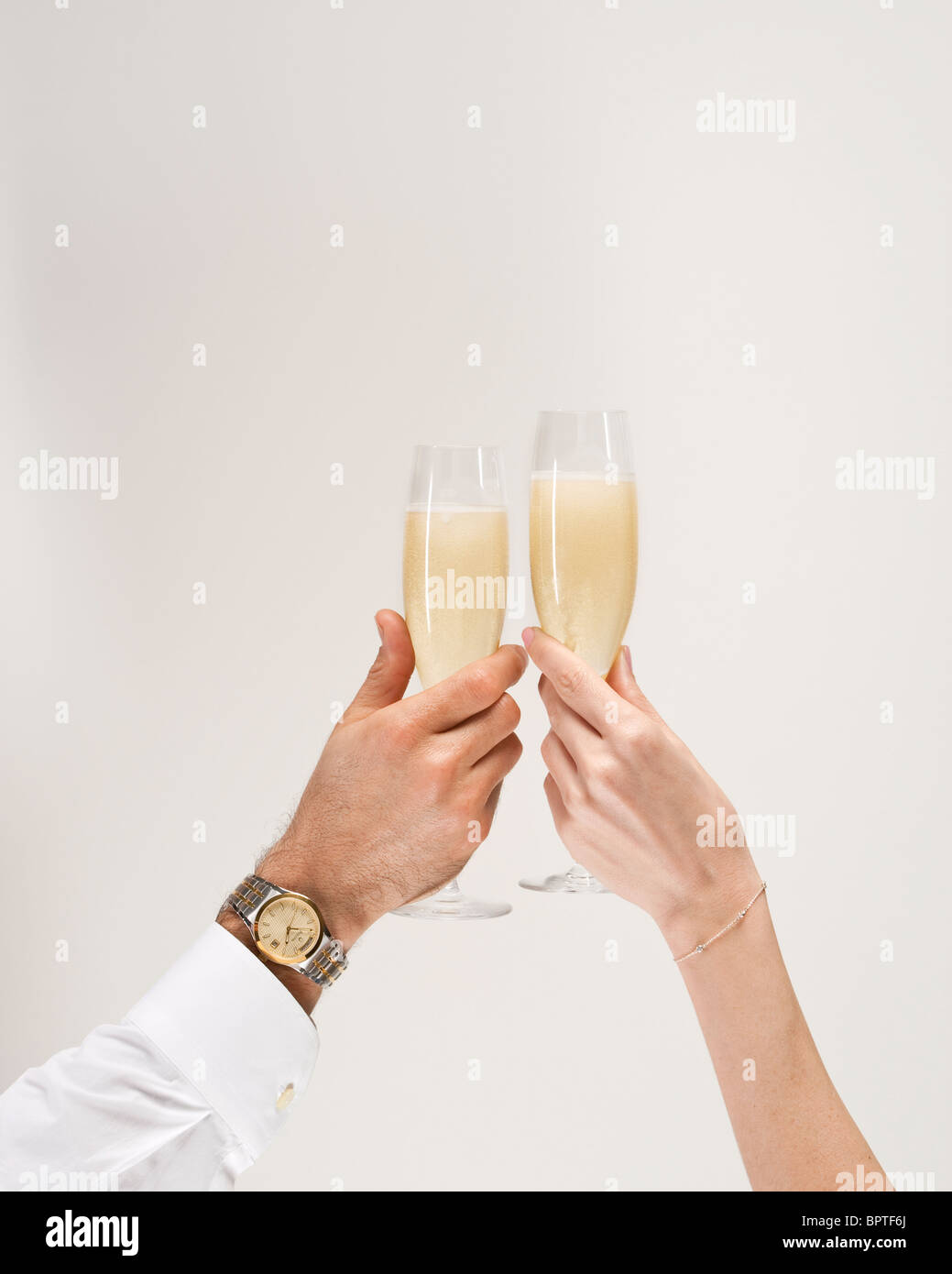 Cheers ! Quelques toasts avec champagne Banque D'Images