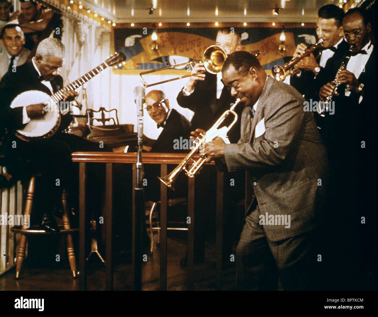 Trompettiste de Jazz LOUIS ARMSTRONG (1958) Banque D'Images
