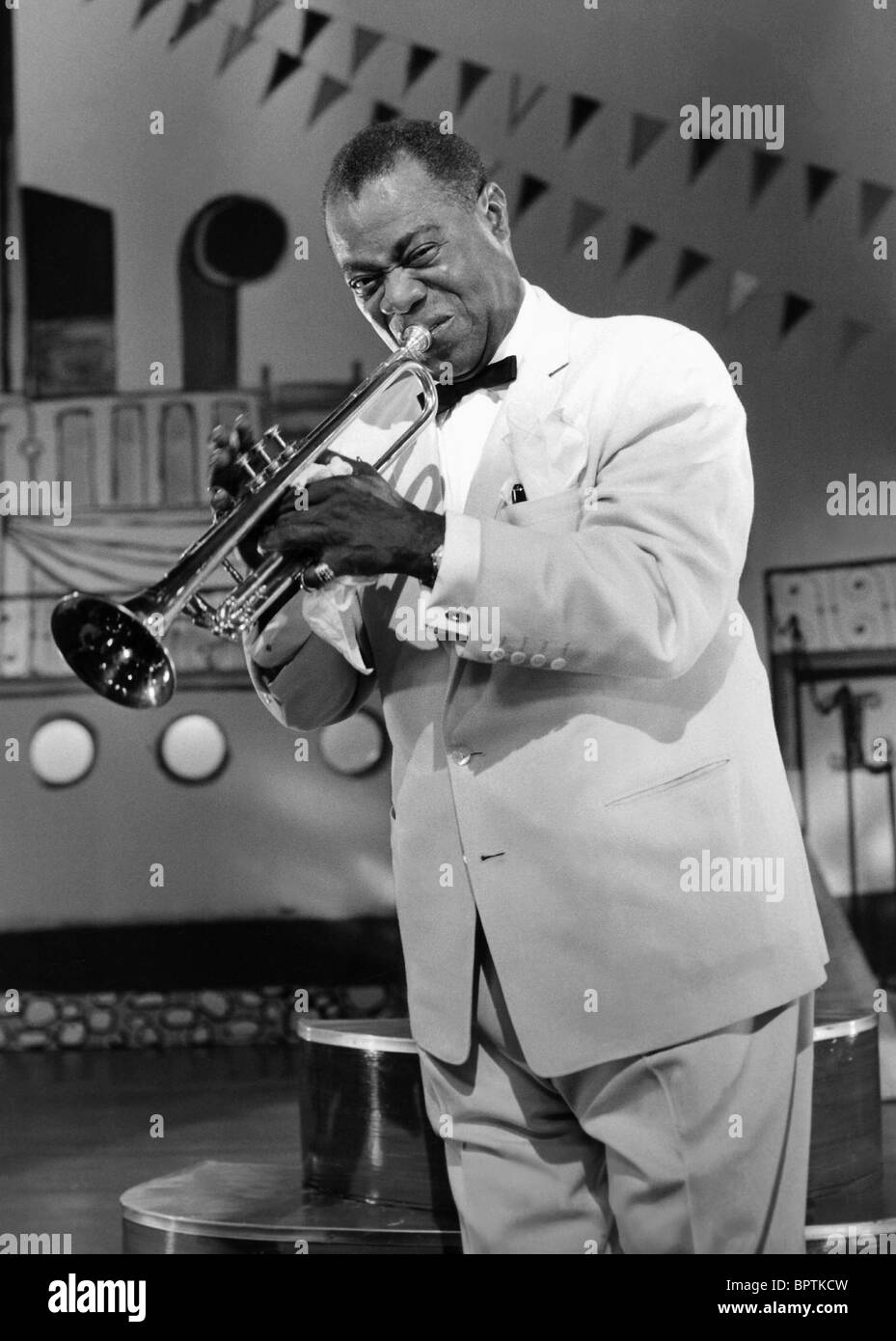 Trompettiste de Jazz LOUIS ARMSTRONG (1953) Banque D'Images