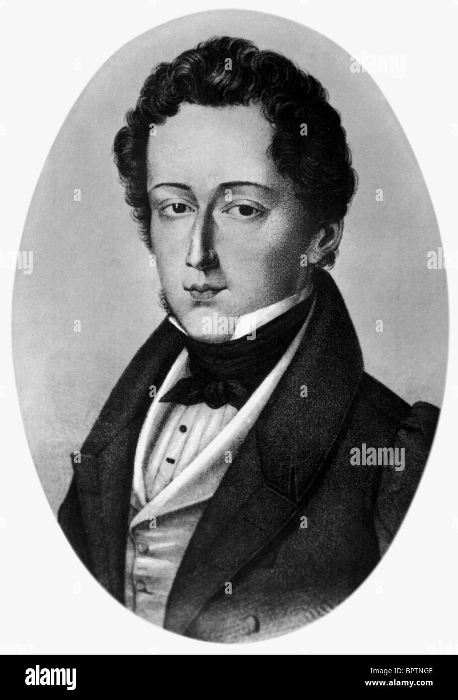 Le compositeur Frédéric Chopin (1850) Banque D'Images