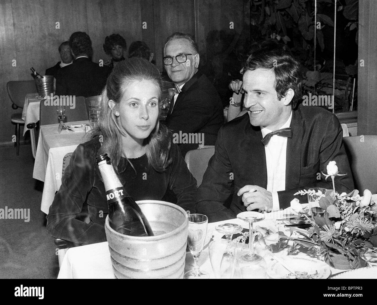 CLAUDE JADE & François Truffaut comédienne et directeur (1970) Banque D'Images