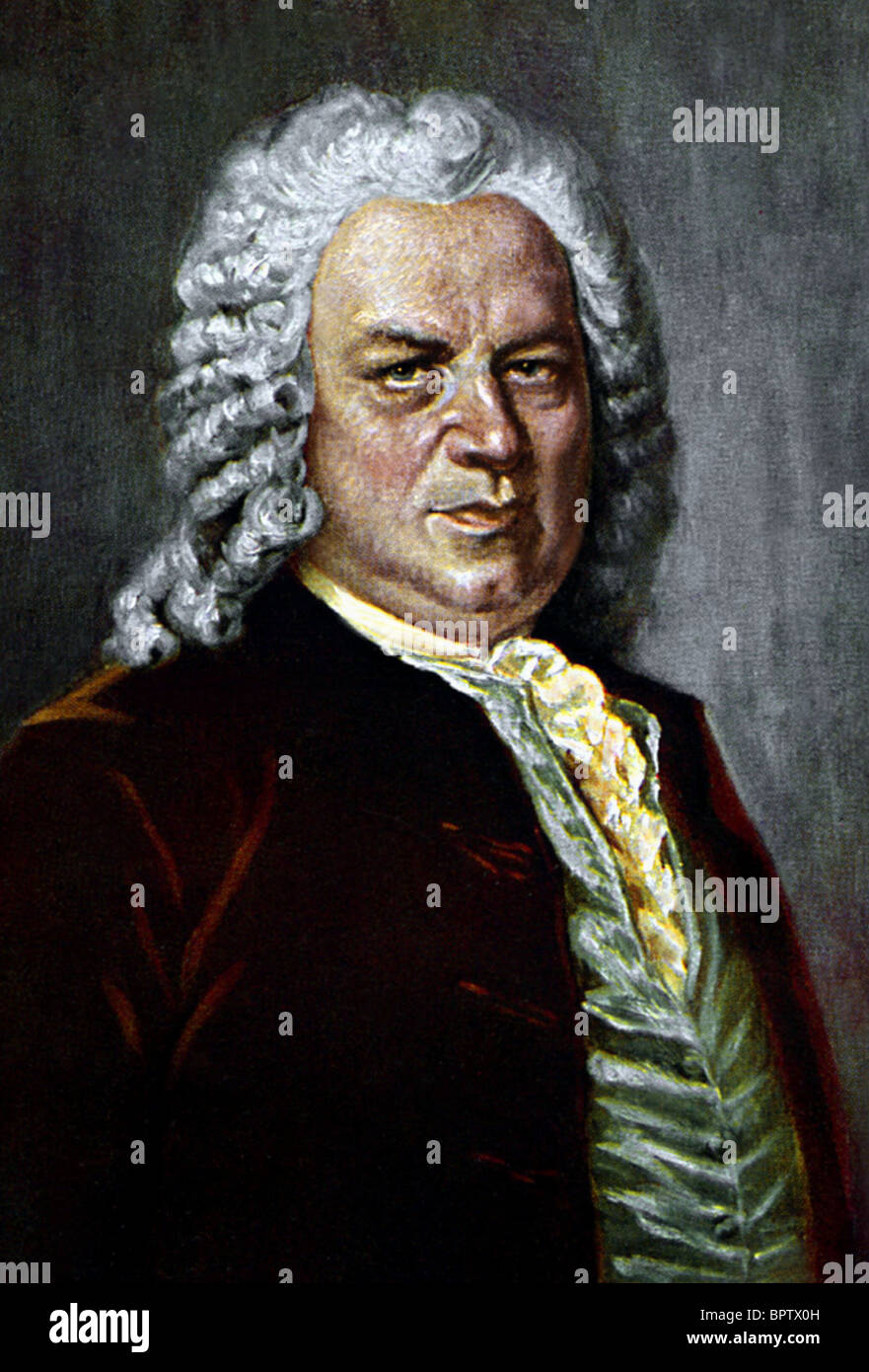 JOHANN Sebastian BACH, compositeur de la musique (1753) Banque D'Images
