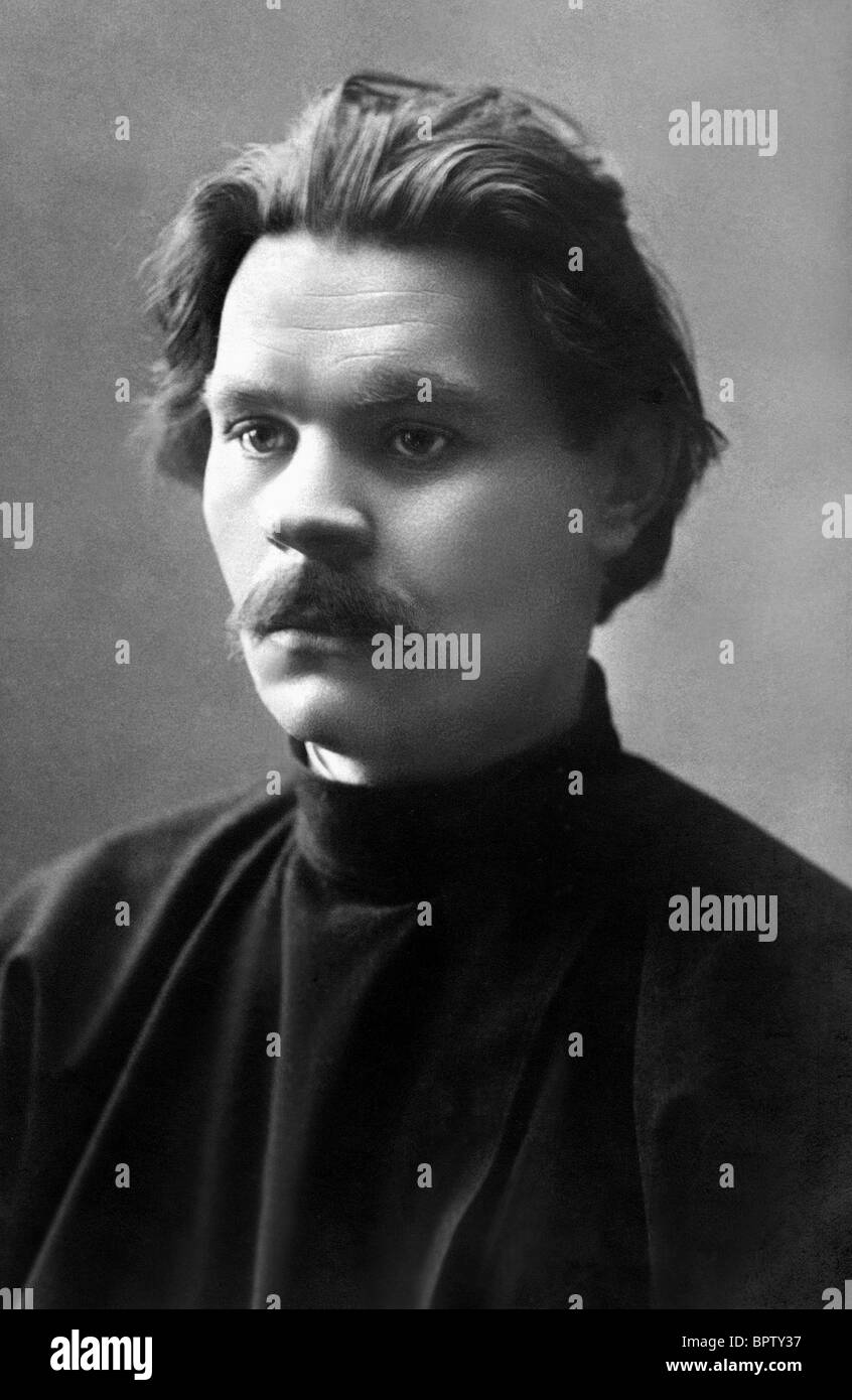 L'ÉCRIVAIN Maxime Gorki (1908) Banque D'Images
