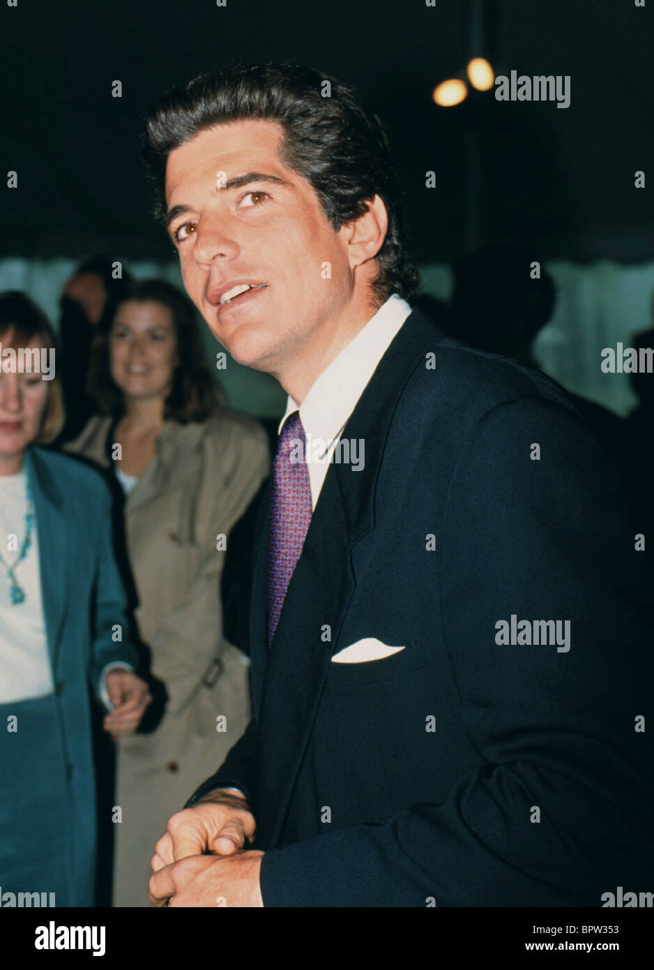 JOHN F. KENNEDY junior, fils de l'ANCIEN PRÉSIDENT AMÉRICAIN 15 décembre 1989 TRIS Banque D'Images